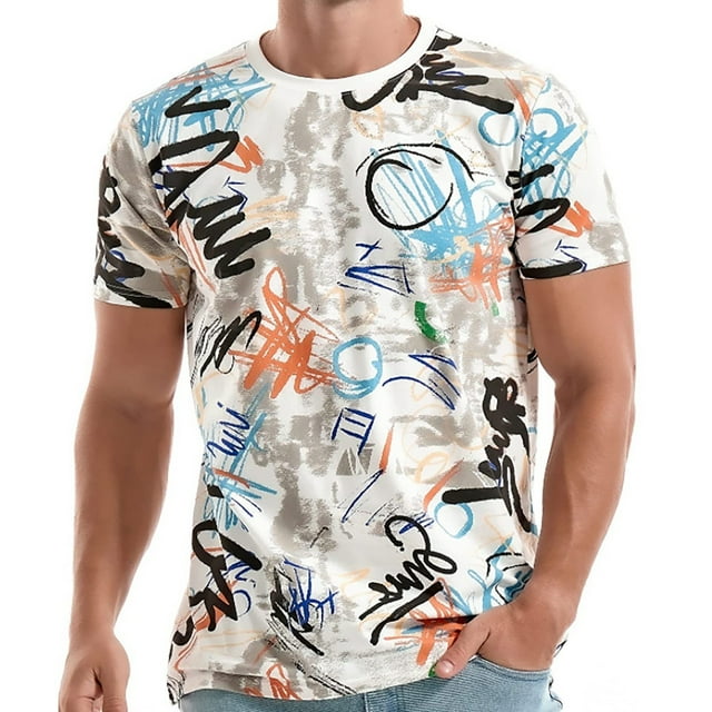 WEAIXIMIUNG T-Shirt Imprimé à Manches Courtes Hipster Hop pour Hommes Saint-Valentin