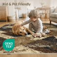 thumbnail image 4 of ODIKA 2'x3' Washable Doormat Non-Slip, Low Pile Navy Absract Weathered Featuring Interlocking Angular Shapes for Entryway, Kitchen, Laundry Room, 4 of 7