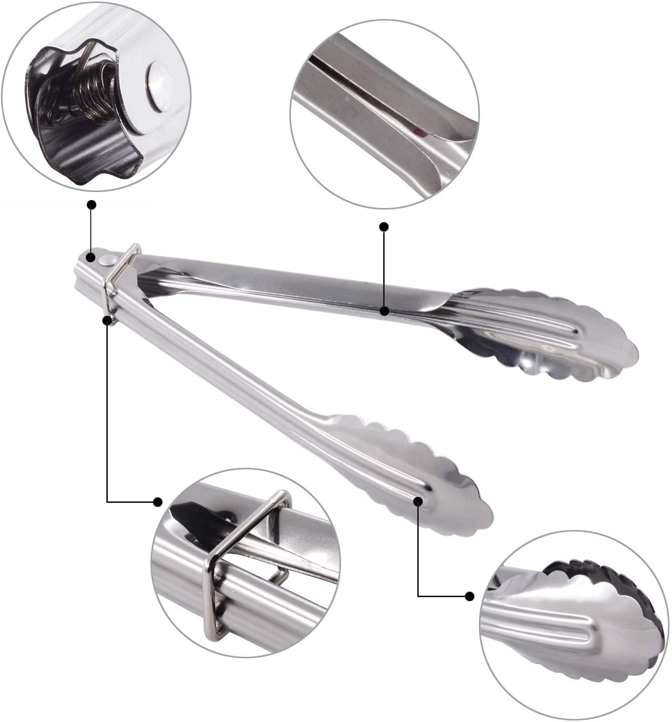 Stainless Steel Small Serving Tongs 9.5 — MTC Kitchen