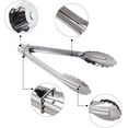 thumbnail image 2 of LAICAIW Mini Stainless Steel Serving Tongs Small Tongs for Serving Food Cooking Salad Grilling (7-Inch 3 Pieces), 2 of 5