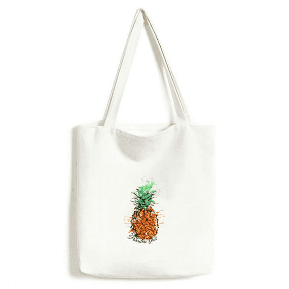 Orange Pineapple Tropical Fruit Tote Canvas Bag Shopping Satchel Casual Handbag