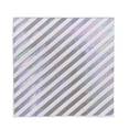 thumbnail image 2 of Beistle Pack of 12 White and Purple Iridescent Striped 2-Ply Luncheon Napkins 7”, 2 of 2