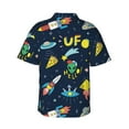 thumbnail image 3 of Naloa Funny Spaceships Authentic Hawaiian Shirt, Men's Tropical Aloha Shirt for Summer Parties Vacations - Small, 3 of 9