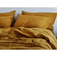 thumbnail image 3 of Pavish Export Mustard Yellow Twin Duvet Cover Set 100% Washed Cotton Comfortable Lightweight 3 Pcs Solid, 3 of 5