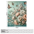 thumbnail image 4 of Orinice Butterflies Flowers Warm Lightweight Blanket Soft Fleece Blankets All Seasons Decor Gifts Exquisite Hand Feel Wedding Memories 50x60in, 4 of 6