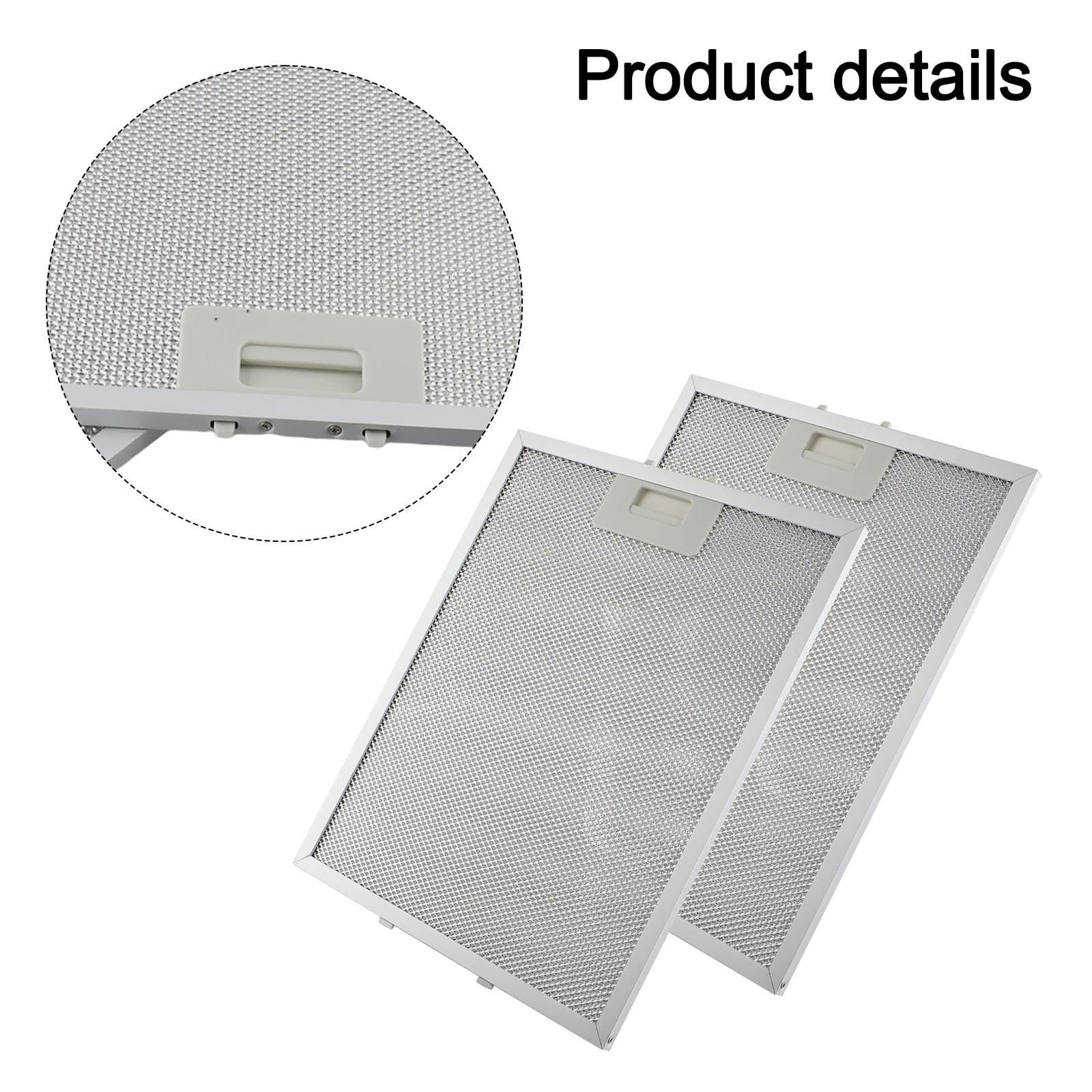 CHENGSI for Aluminum Cooker Hood Filters 280x350x9mm Metal Mesh Extractor Vent Filter 5-Layer Grease Filtration Easy Installation for Range Hoods Long-Lasting 2-Pack Silver