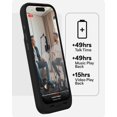 thumbnail image 4 of Funda de batería mophie Juice Pack para iPhone 16 Pro +50% negra, 4 of 6