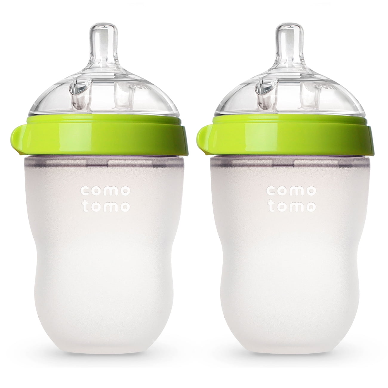 Comotomo Baby Bottle, Green, 8oz (2 Count)