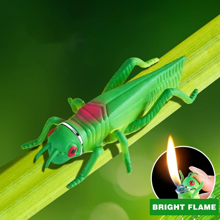Novelty Simulation Grasshopper Shape Open Flame Lighter,Plastic