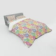 thumbnail image 3 of Ambesonne Paisley Bedding Set 3 Pcs, Colored Pattern Flower, Twin, Multicolor, 3 of 3