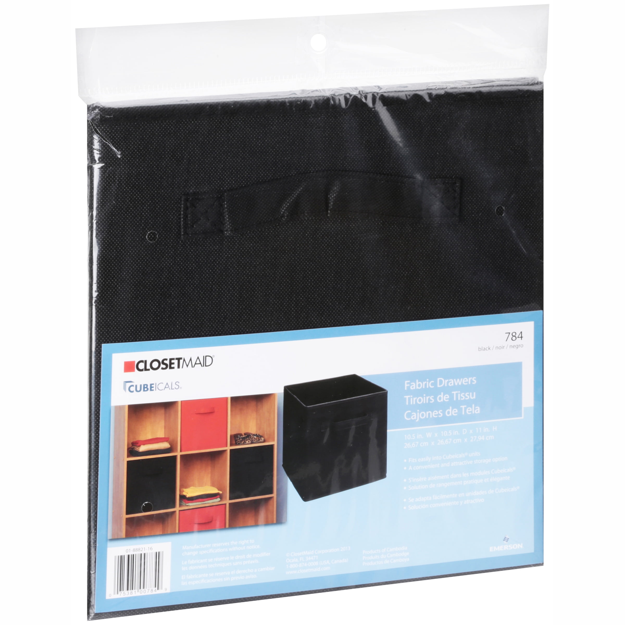 Closetmaid All-Ages Multi-Purpose Fabric Storage Drawer, Black, Closet -  Walmart.com