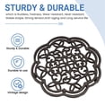 thumbnail image 6 of Round Cast Iron Trivet Iron Heat-Insulation Trivet Non-Slip Potholders Vintage Pattern mj3298, 6 of 6