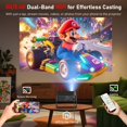 thumbnail image 5 of [Ultra-Slim 1.9 pulgadas | Licencia de Netflix | AI Auto Focus | Soporte de 360°] Mini proyector inteligente con WiFi 6 y Bluetooth, Netflix/YouTube/Disney+/Hulu, proyector de película DBPOWER N5 para, 5 of 5