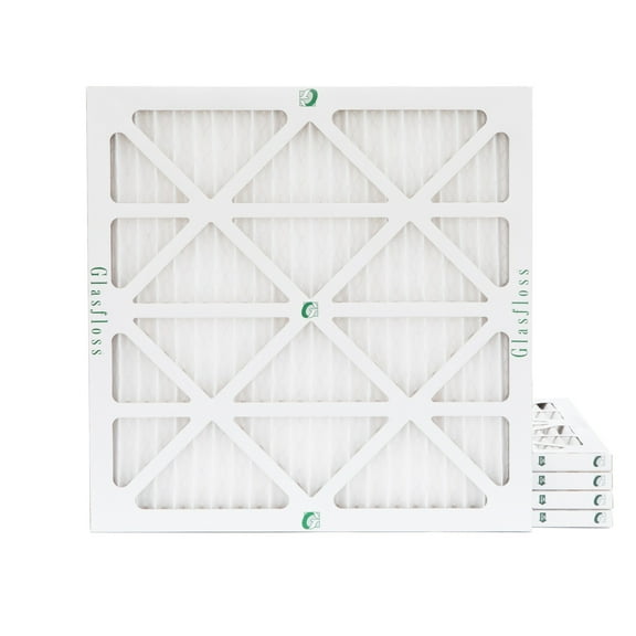16x16x1 MERV 10 Pleated HVAC Air Filters by Glasfloss. ( Quantity 5 ) Exact Size: 15-1/2 x 15-1/2 x 7/8