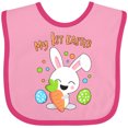 thumbnail image 3 of Inktastic My 1st Easter Bunny with Eggs and Carrot Boys or Girls Baby Bib, 3 of 4