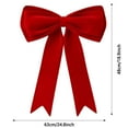 thumbnail image 3 of 19x25 Inch Large Red Velvet Christmas Bow, Extra Large Christmas Tree Topper for Wreaths Front Door, Xmas Decor for Indoor Outdoor Home Wedding Decorations, 3 of 9