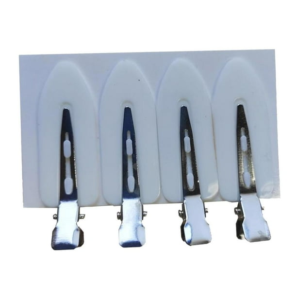 Pinzas para el cabello Colcomx sin doblar 4 piezas blanco