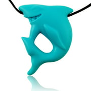 Shark Pendant Silicone Necklace for Teething Babies and Kids | Gender Neutral Baby Teething Necklace | Sensory Teether Pendant To Soothe Gums (Sharky)