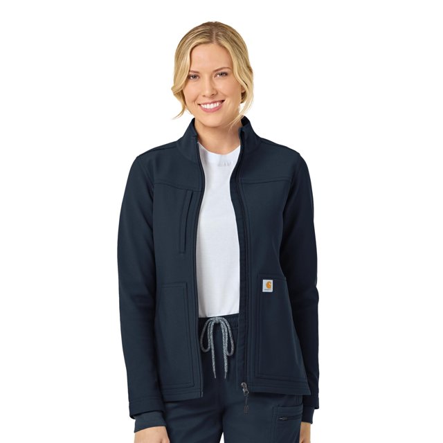 Carhartt Scrubs C81023 - Forro polar resistente Flex® para mujer, marino, M