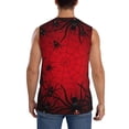thumbnail image 4 of Fotbe Spiders On The Web And Space Men's Camiseta sin Mangas Estampada para Hombres, Playera Casual para Gimnasio, Entrenamiento, Playa-Large, 4 of 7