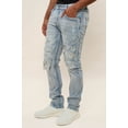 thumbnail image 2 of Victorious Men's Distressed Rip and Repair Denim Jeans DL1119 - Light Indigo - 34/32, 2 of 6