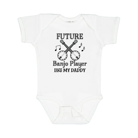

Inktastic Future Banjo Player Like Daddy Gift Baby Boy or Baby Girl Bodysuit