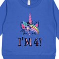thumbnail image 3 of Inktastic 4th Birthday Unicorn Party 4 Year Old Girl Toddler Sweatshirt, 3 of 4