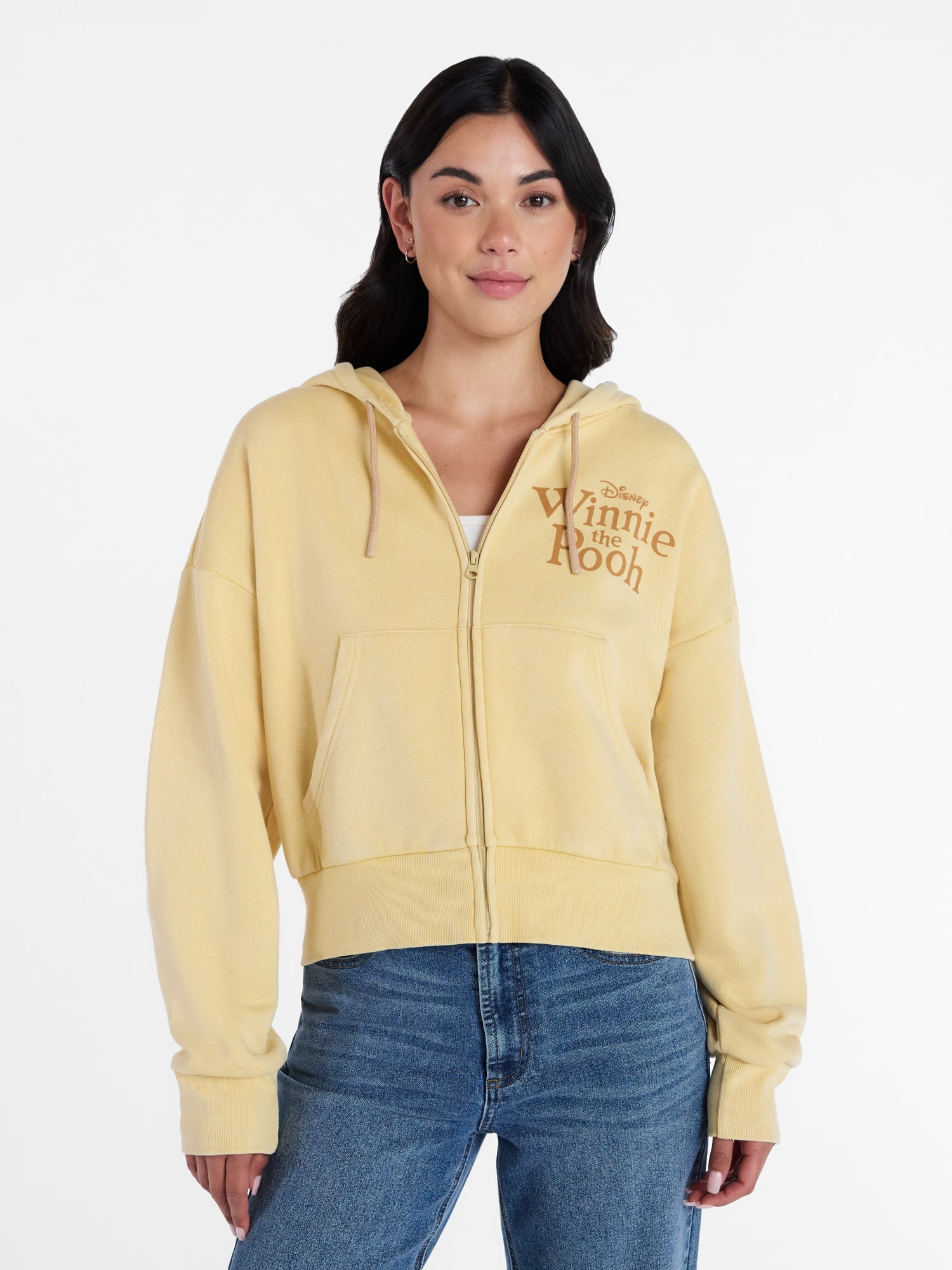 Winnie the Pooh Women’s Graphic Zip Up Hoodie, Sizes XXS-XXL