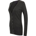 thumbnail image 5 of Henbury Ladies/Womens V-Neck Button Fine Knit Cardigan, 5 of 5