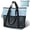 Light blue, variant on Large Beach Bag with Zipper - 8 Pockets Sandproof Beach Tote Bag for Women,Foldable Lightweight Family Swim Bag Vacation