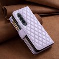 thumbnail image 4 of for Z Fold 4 Women Wallet Case, Magnetic Leather Purse Zipper Wallet Folio Flip Credit Card Coin Case Stand with Wristp Hand Strap Lanyard Compatible with Samsung Galaxy Z Fold 5 5G 2022, Purple, 4 of 10