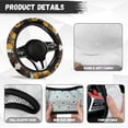 thumbnail image 4 of KUIFORTI Sunflower Leopard Print Front Car Seats Cover 6 Pieces with Car Seat Belt Cover Auto Center Console Pad Cars Steering Wheel Cover Personalized Fits Most Cars, Sedans, SUVs, 4 of 6