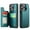Green, variant on For iPhone 16 Pro Case with Card Holder, Wallet Case for Women Men with RFID Blocking, Durable Leather Kickstand Magnetic Clasp Shockproof for iPhone 16 Pro