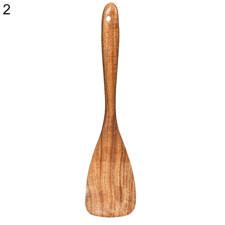 Walbest 1 Piece Non-Stick Teakwood Wooden Spatula Spoon Household