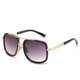 thumbnail image 1 of Gafas de sol Gafas de sol para hombre UV400 Gafas de sol retro Gafas de sol para hombre Gafas de sol modernas con montura gruesa para viajes al aire libre Playa, Marco negro doble película gris, 1 of 4
