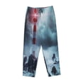 thumbnail image 4 of Haiem Lighthouse in a Stormy Sea Women's Pajama Pants Ultra Lightweight Pjs Bottoms Sleepwear Bottom Pants With Pocket Drawstring-Small, 4 of 9