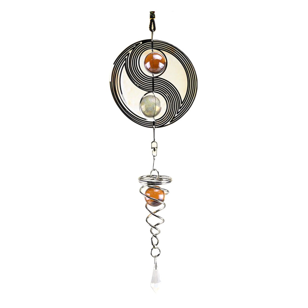 Black Wall Home Door Decoration Bell Wind Chime Metal Beads Gifted For Family 