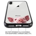 thumbnail image 4 of FINCIBO Slim TPU Bumper + Clear Hard Back Cover for Apple iPhone X, Baby Pig, 4 of 6