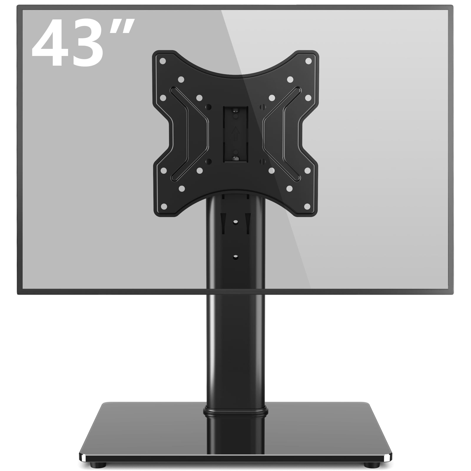 Modern Black Tabletop TV Stand Base Swivel Metal TV Mount Stand for 23