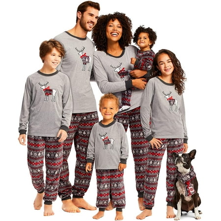 Family Cabin Cozy Matching Pajama Sets - Long Sleeve Top & PJ Pants ...
