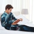 thumbnail image 6 of Uemuo 3D Realistic Shark Pattern 2-Piece Loungewear Set - Men’s Soft Sleepwear, Cozy Winter PJs, Comfy Sleep Set-Large, 6 of 7