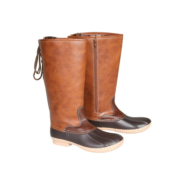 Avanti - Avanti Women's Jennifer Rain Boots -Knee High Adjustable Calf Duck Boots - Walmart.com