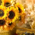 thumbnail image 4 of Ramo de flores artificiales Naiovety 7 piezas de girasoles azul, 4 of 6