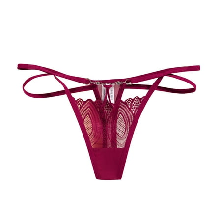 

Mortilo Lace Underwear Lace Underwear See Through Stretch Underwear Women Gifts Wine One Size