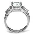 thumbnail image 3 of Luxe Jewelry Designs Set of 2 Stainless Steel Women's Wedding Rings with Cubic Zirconia, Size 5, 3 of 4