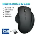 thumbnail image 2 of Wireless Mouse Rechargeable Bluetooth Mouse 1600DPI Silent Mice 2.4G USB Gaming Receiver for Mackbook PC Laptop Accessories, 2 of 5