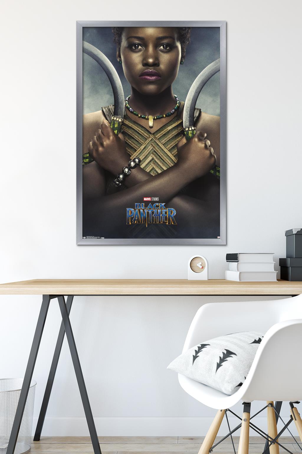 Marvel Cinematic Universe - Black Panther - Nakia One Sheet Wall Poster, 22.375" x 34", Framed
