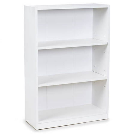 Mainstays 3 Shelf White Bookcase Walmart Com