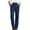 Navy, variant on Gunia Linen Cotton Pants Women Breathable Casual Trousers High Waist Wide Leg Pants With Pockets Comfortable Elastic Waistband Summer Flowy Pants