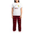 thumbnail image 4 of CafePress - I Love You To The Moon And Back Pajamas - Women's Short Sleeve Print T-Shirt and Pants Light Cotton Pajama Set, 4 of 7
